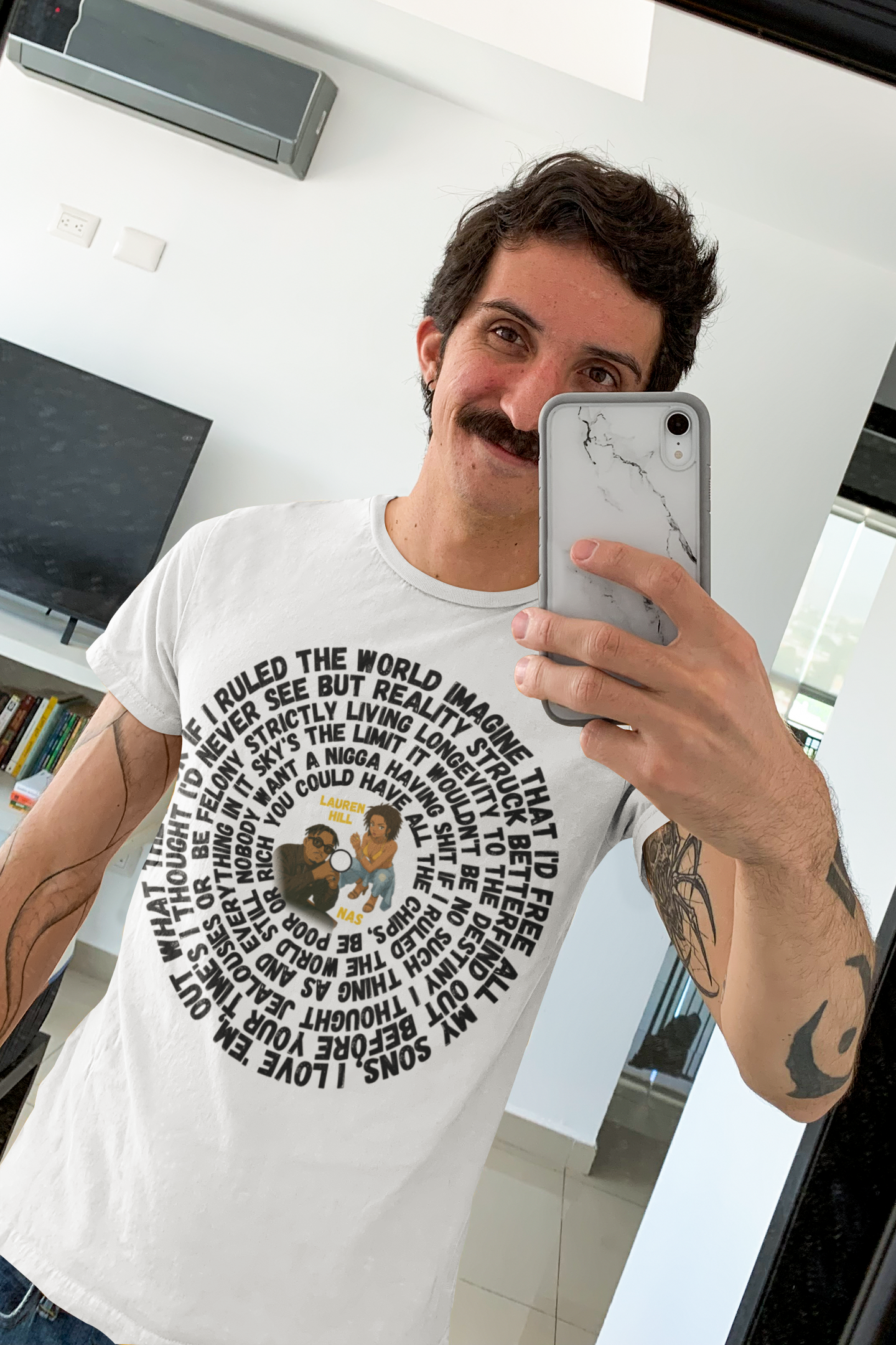 Iconic 90s Lyric Tee – "If I Ruled the World" Hip Hop Tribute Shirt