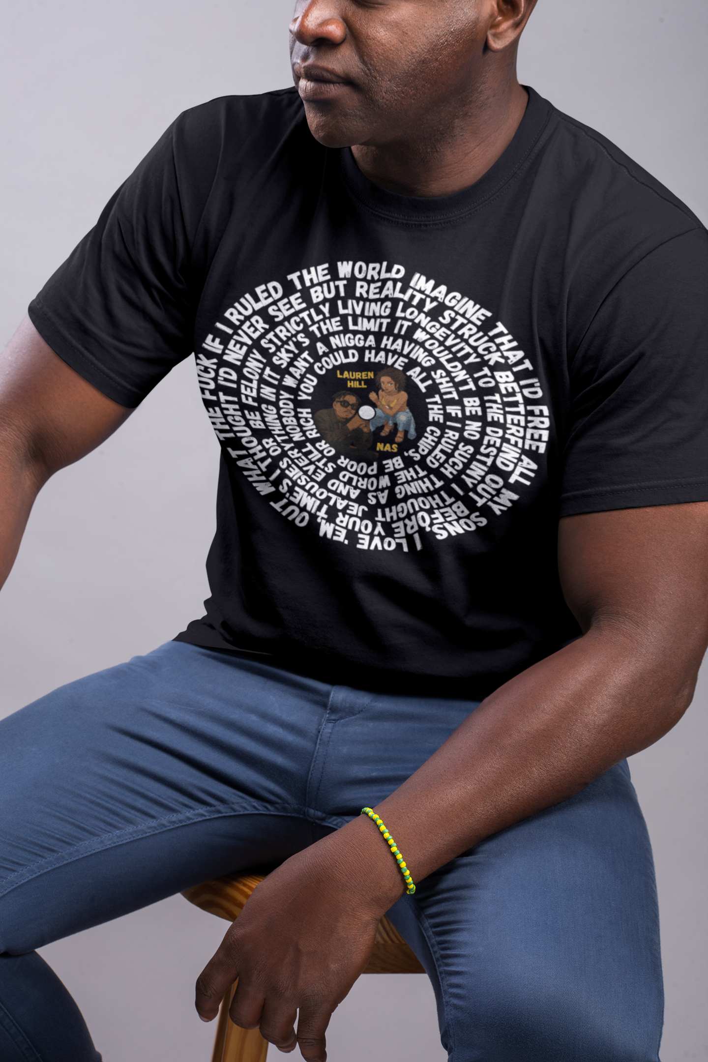 Iconic 90s Lyric Tee – "If I Ruled the World" Hip Hop Tribute Shirt